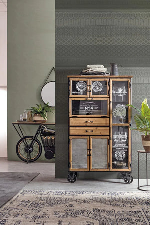 Credenza "Liverpool" con struttura e cassetti in acciaio, stile industriale Casa e cucina/Arredamento/Soggiorno/Credenze Decor Space - Altamura, Commerciovirtuoso.it