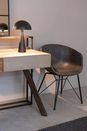Scrivania "Manchester" con 2 cassetti, struttura in legno di mango ed acciaio, stile moderno, 120x60x92h Casa e cucina/Arredamento/Studio/Scrivanie e postazioni di lavoro/Scrivanie Decor Space - Altamura, Commerciovirtuoso.it