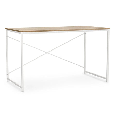 Scrivania "Elettro" bianca, struttura in acciaio verniciato, stile moderno, 120 x 60 x 70 cm Casa e cucina/Arredamento/Studio/Scrivanie e postazioni di lavoro/Scrivanie Decor Space - Altamura, Commerciovirtuoso.it