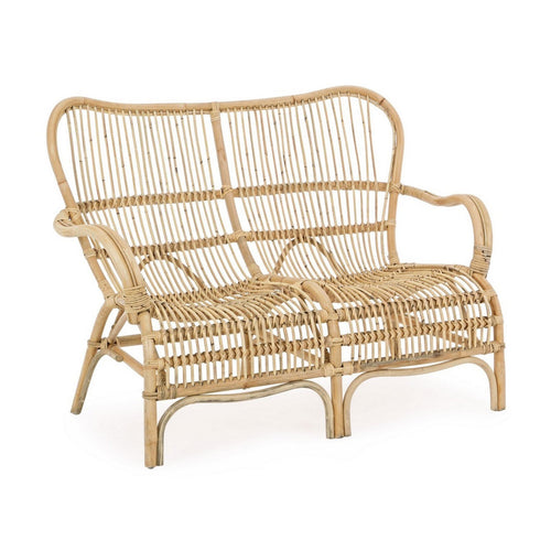 Divano Clarita a due posti, struttura in rattan e fibre naturali, per esterno Giardino e giardinaggio/Arredamento da giardino e accessori/Divani Decor Space - Altamura, Commerciovirtuoso.it