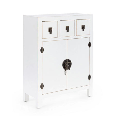 Mobile "Pechino", struttura in legno MDF, finitura a base di nitrocellulosa, maniglie in acciaio Casa e cucina/Arredamento/Soggiorno/Credenze Decor Space - Altamura, Commerciovirtuoso.it