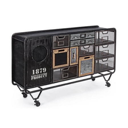 Credenza "Liverpool" con struttura e cassetti in acciaio, stile industriale Casa e cucina/Arredamento/Soggiorno/Credenze Decor Space - Altamura, Commerciovirtuoso.it