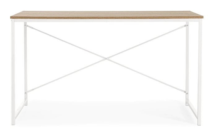 Scrivania "Elettro" bianca, struttura in acciaio verniciato, stile moderno, 120 x 60 x 70 cm Casa e cucina/Arredamento/Studio/Scrivanie e postazioni di lavoro/Scrivanie Decor Space - Altamura, Commerciovirtuoso.it