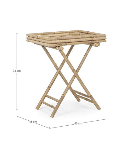 Tavolino pieghevole con vassoio "Joyce" per esterno, in bambù, da 63 x 43 cm Giardino e giardinaggio/Arredamento da giardino e accessori/Tavoli e tavolini/Tavoli standard Decor Space - Altamura, Commerciovirtuoso.it