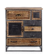 Cassettiera Rupert, 1 anta e 6 cassetti con struttura in acciaio e legno di mango, stile industriale Casa e cucina/Arredamento/Soggiorno/Credenze Decor Space - Altamura, Commerciovirtuoso.it