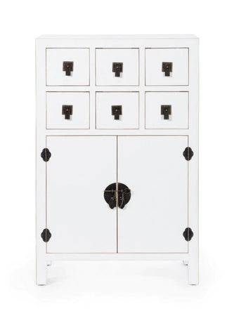 Mobile "Pechino", struttura in legno MDF, finitura a base di nitrocellulosa, maniglie in acciaio Casa e cucina/Arredamento/Soggiorno/Credenze Decor Space - Altamura, Commerciovirtuoso.it