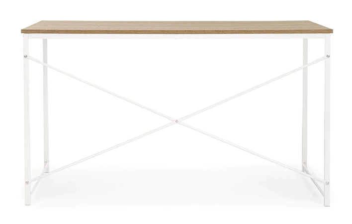 Scrivania "Elettro" bianca, struttura in acciaio verniciato, stile moderno, 120 x 60 x 70 cm Casa e cucina/Arredamento/Studio/Scrivanie e postazioni di lavoro/Scrivanie Decor Space - Altamura, Commerciovirtuoso.it