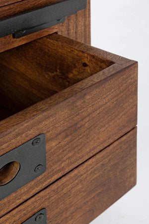 Credenza "Jupiter" con struttura in legno di mango, maniglie in acciaio, stile vintage Casa e cucina/Arredamento/Soggiorno/Credenze Decor Space - Altamura, Commerciovirtuoso.it