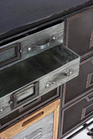 Credenza "Liverpool" con struttura e cassetti in acciaio, stile industriale Casa e cucina/Arredamento/Soggiorno/Credenze Decor Space - Altamura, Commerciovirtuoso.it