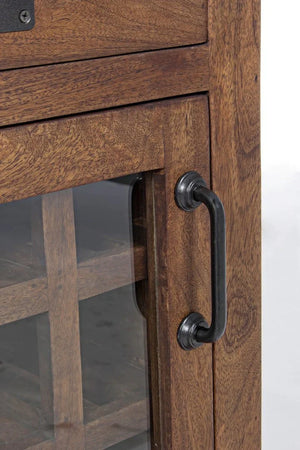 Credenza "Jupiter" con struttura in legno di mango, maniglie in acciaio, stile vintage Casa e cucina/Arredamento/Soggiorno/Credenze Decor Space - Altamura, Commerciovirtuoso.it