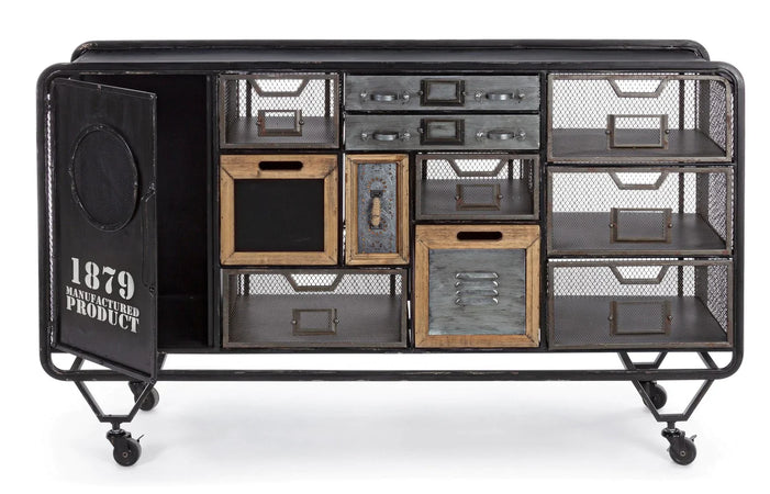 Credenza "Liverpool" con struttura e cassetti in acciaio, stile industriale Casa e cucina/Arredamento/Soggiorno/Credenze Decor Space - Altamura, Commerciovirtuoso.it