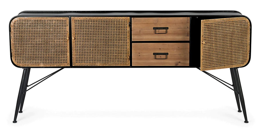 Credenza "Elton" con struttura in acciaio, cassetti in legno di abete, stile vintage Casa e cucina/Arredamento/Soggiorno/Credenze Decor Space - Altamura, Commerciovirtuoso.it