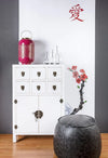 Mobile Pechino, struttura in legno MDF, finitura a base di nitrocellulosa, maniglie in acciaio Casa e cucina/Arredamento/Soggiorno/Credenze Decor Space - Altamura, Commerciovirtuoso.it