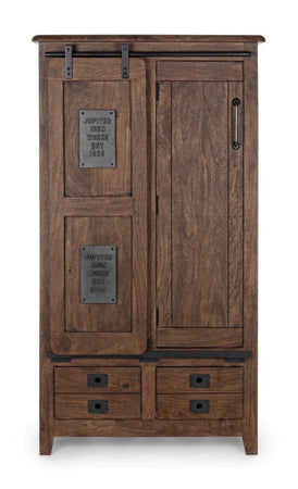 Credenza "Jupiter" con struttura in legno di mango, maniglie in acciaio, stile vintage Casa e cucina/Arredamento/Soggiorno/Credenze Decor Space - Altamura, Commerciovirtuoso.it