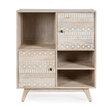 Credenza "Indira" con struttura in legno di mango, schienale in mdf, decorazioni fatte a mano Casa e cucina/Arredamento/Soggiorno/Credenze Decor Space - Altamura, Commerciovirtuoso.it