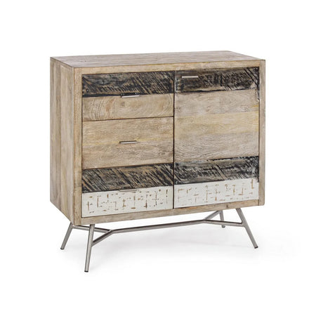 Credenza "leiston" 1 Anta E 3 Cassetti, Con Struttura in Legno Di Mango, Stile Industriale Casa e cucina/Arredamento/Soggiorno/Credenze Decor Space - Altamura, Commerciovirtuoso.it