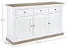 Credenza Lincoln in legno di mango, con schienali e laterali in mdf, finitura vernice a base d'acqua, stile rustico Casa e cucina/Arredamento/Soggiorno/Credenze Decor Space - Altamura, Commerciovirtuoso.it