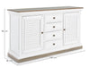 Credenza Lincoln in legno di mango, con schienali e laterali in mdf, finitura vernice a base d'acqua, stile rustico Casa e cucina/Arredamento/Soggiorno/Credenze Decor Space - Altamura, Commerciovirtuoso.it