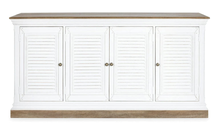 Credenza "Lincoln" in legno di mango, con schienali e laterali in mdf, finitura vernice a base d'acqua, stile rustico Casa e cucina/Arredamento/Soggiorno/Credenze Decor Space - Altamura, Commerciovirtuoso.it