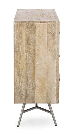 Credenza "leiston" 1 Anta E 3 Cassetti, Con Struttura in Legno Di Mango, Stile Industriale Casa e cucina/Arredamento/Soggiorno/Credenze Decor Space - Altamura, Commerciovirtuoso.it