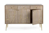 Credenza Filomena con in legno teak, pannelli esterni in mdf, finitura a base d'acqua, stile atmosphere Casa e cucina/Arredamento/Soggiorno/Credenze Decor Space - Altamura, Commerciovirtuoso.it