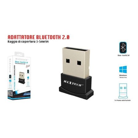 Bluetooth Usb 2.0 Micro Adattatore Usb Dongle Per Portatile Pda Cuffie Maxtech Bul-t001