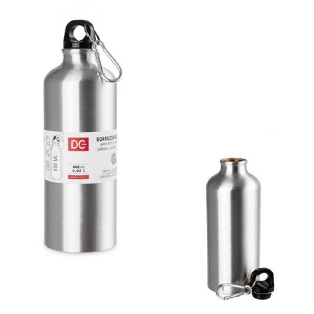 Borraccia Bottiglia In Alluminio Con Moschettone Capacit? 600ml 7.3x21cm 0224858