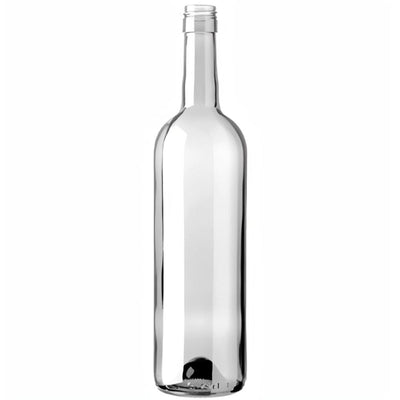 Bottiglia in vetro per vino Bordolese Ecova con imboccatura a tappo di sughero 750 mL Casa e cucina/Produzione di birra e vino artigianali/Fermentazione/Damigiane La Zappa - Altamura, Commerciovirtuoso.it