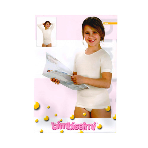 Maglietta Intima Bambina Bianca lana anti allergica Magliette intime bianche per bambine Canottiera mezze maniche Bimbissimi art. tm19b Maglietta Intima Bambina L'Orchidea - Siderno, Commerciovirtuoso.it