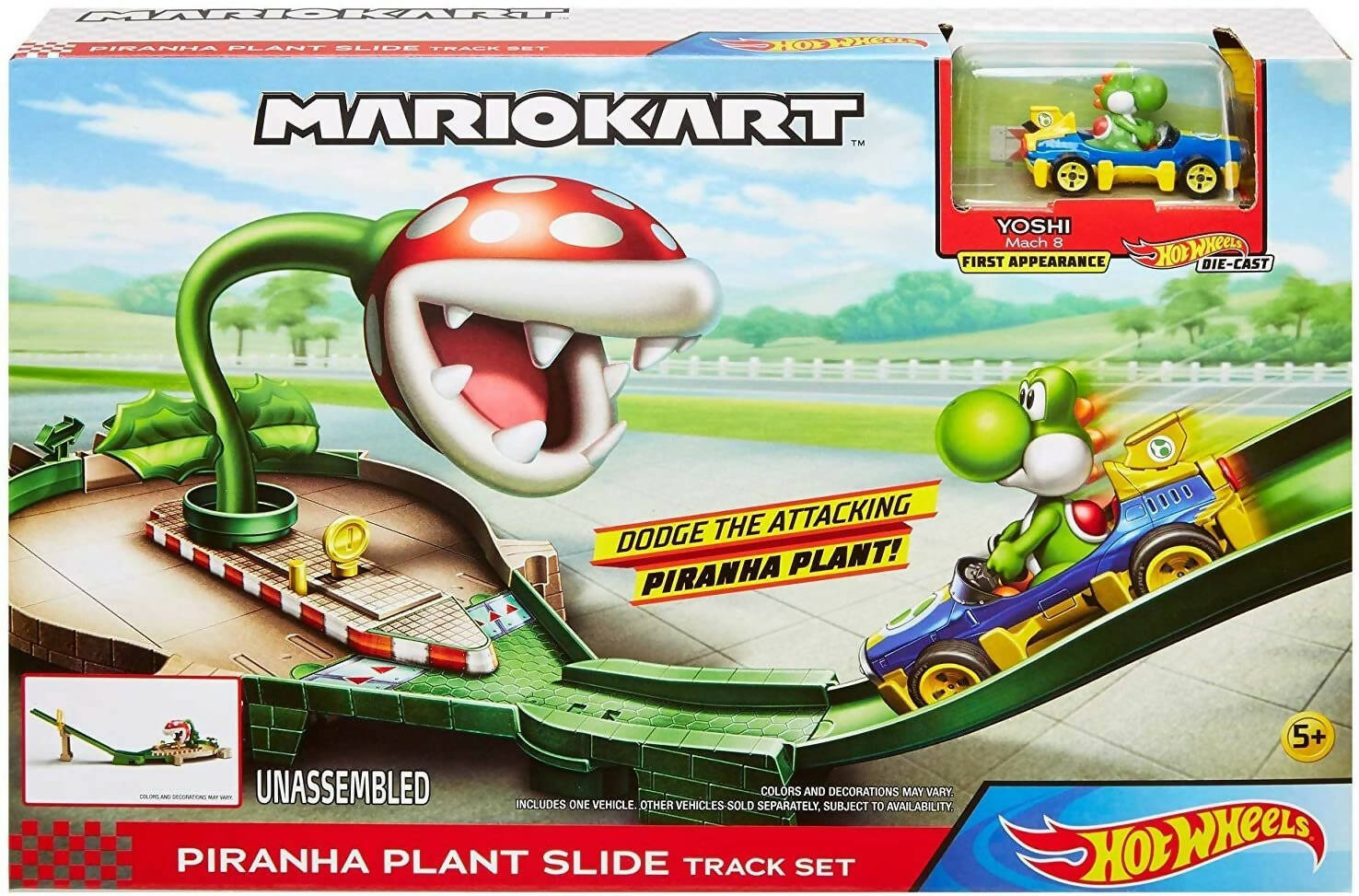 Mattel Hot Wheels Mario Kart Pista Piranha Plant Slide Trak Set Gioco per  Bambini - commercioVirtuoso.it