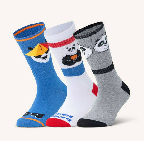 6 calze corte in cotone per bambino/a kung fu panda edizione limitata set da 2 confezioni da 3 paia di calzini Prisco Kung Fu Panda