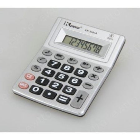 Calcolatrice Elettronica Digitale Kenko Kk-3181a 8 Cifre Scuola Ufficio