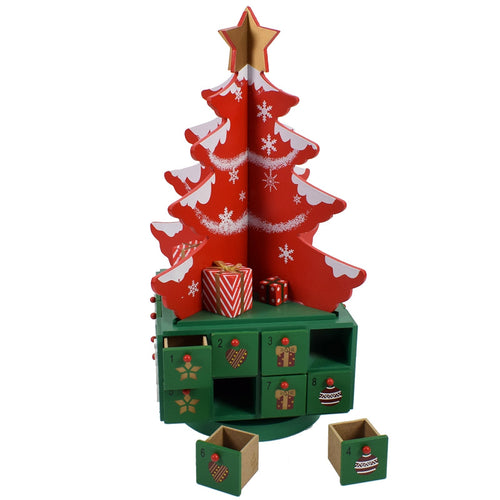 Calendario dell'avvento natalizio Albero decorazione in legno con cassetti h 40 cm Casa e cucina/Decorazioni per interni/Addobbi e decorazioni per ricorrenze/Decorazioni natalizie/Calendari dell'avvento MagiediNatale.it - Altamura, Commerciovirtuoso.it