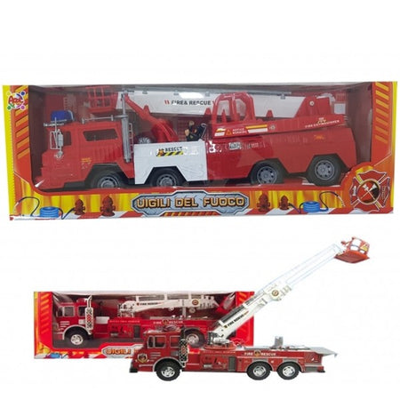 Camion Pompieri Vigili Fuoco 50cm Luci Scala Allungabile Girevole Gioco Bambini