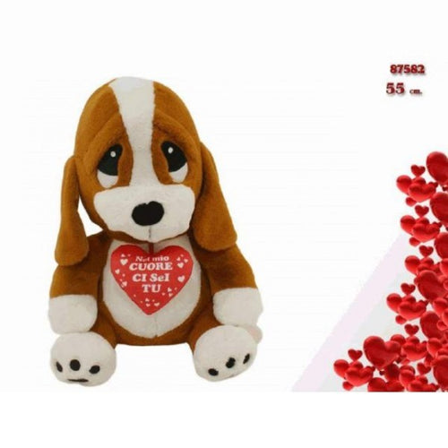 Cane Cocker Peluche 55cm Con Cuore nel Mio Cuore Ci Sei Tu San Valentino 87582