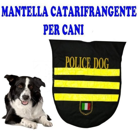 Cappotto Vestito Impermeabile Catarifrangente Cane Police Dog Taglia M