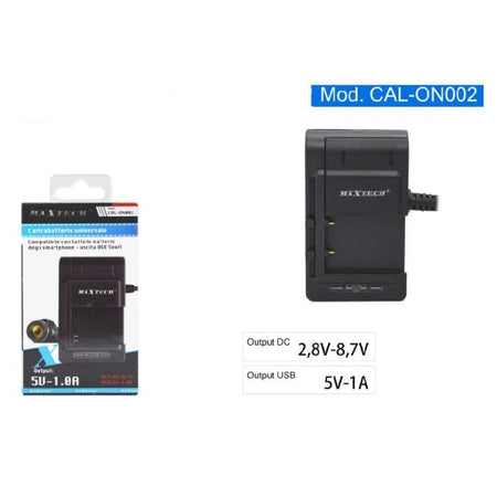 Caricabatteria Universale Caricatore Usb Per Batterie Smartphone 5volt Cal-on002