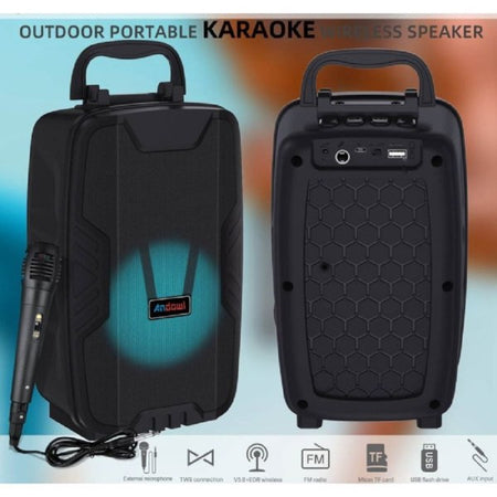 Cassa Altoparlante Portatile Bluetooth 5w Batteria Ricaricabile Q-yx401a Karaoke