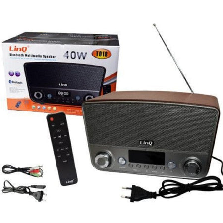 Cassa Speaker Altoparlante Bluetooth Multimedia 40w Lcd Radio Fm Microsd Usb T018