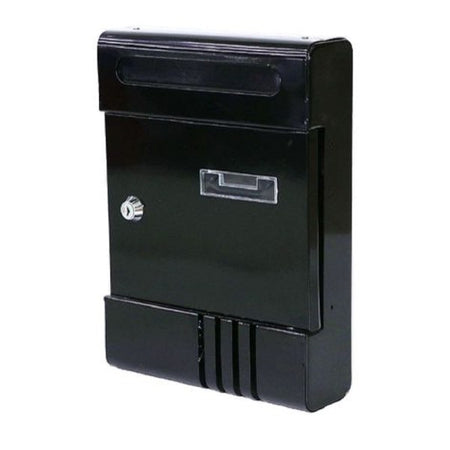 Cassetta Postale In Metallo Porta Lettere Con Chiave Buca Posta H2803 Nera 56849