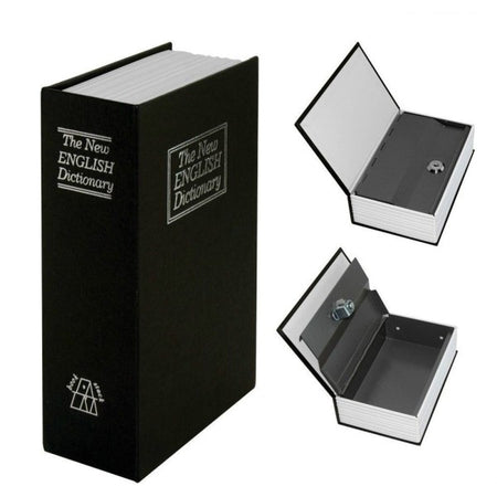 Cassetta Sicurezza Portavalori Libro Porta Monete Chiave Metallo 240x155x55 Mm
