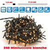 Catena Luci Minilucciole 240 Luci 3 Vie Bianco Caldo Con Controller 8 Funzioni