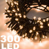 Catena Luminosa 300 Led Bianco Caldo Uso Interno Con Controller 8 Funzioni
