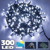 Catena Luminosa 300 Led Bianco Freddo Uso Interno Con Controller 8 Funz.