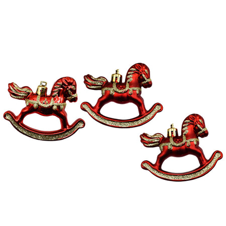 Pendagli "Horse" per albero di natale Cavalli a dondolo da 8 cm, set da 3 pezzi Casa e cucina/Decorazioni per interni/Addobbi e decorazioni per ricorrenze/Decorazioni natalizie/Addobbi e decorazioni/Ciondoli e pendenti MagiediNatale.it - Altamura, Commerciovirtuoso.it