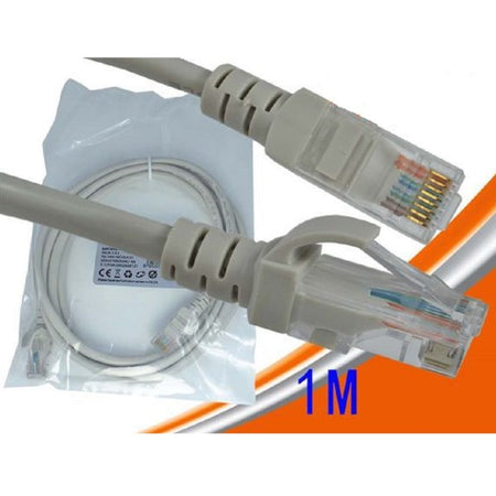 Cavo Di Rete Ethernet Utp Cat.5 Rete Lan Rj45 Prolunga 1 Metro Router Modem It-1m