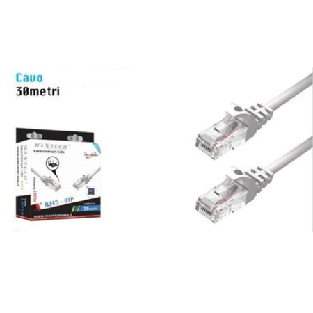 Cavo Ethernet Di Rete Lan Internet Rj45 Cat5 30mt Modem Filo Maxtech Cat5-lan30m