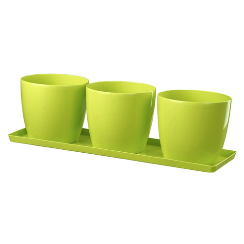 Set trio Madeira Vasi in Resina per Fiori E Piante Da Esterno E Giardino Giardino e giardinaggio/Attrezzi da giardino e attrezzature per l'irrigazione/Vasi e accessori per piante/Vasi tradizionali Decor Space - Altamura, Commerciovirtuoso.it