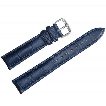 Cinturino In Pelle Universale Ricambio Per Orologio Larghezza 14mm Blu