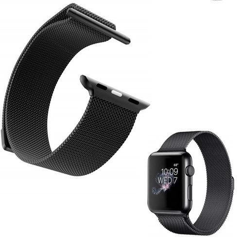 Cinturino Nero 42mm Maglia Milanese Iwatch Serie 3/2/1 Chiusura Magnetica Elettronica/Cellulari e accessori/Accessori/Accessori per smartwatches/Cinturini di ricambio Trade Shop italia - Napoli, Commerciovirtuoso.it